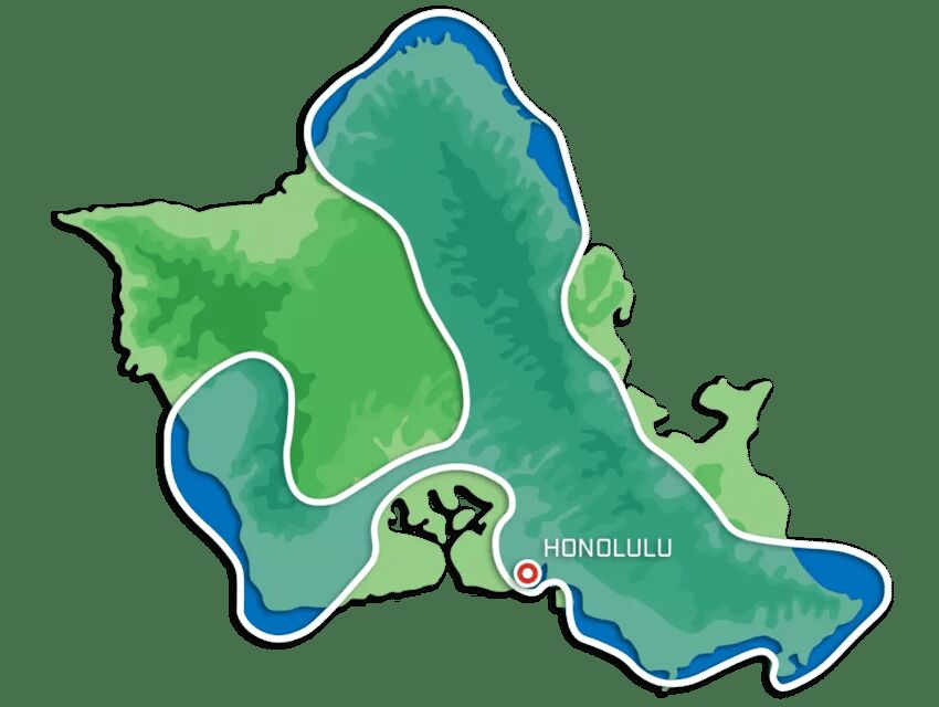 From Honolulu: Complete Oahu Island Helicopter Tour - North Shore: The Surf Belt From Above