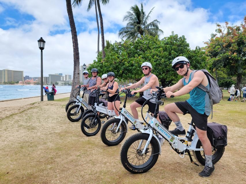 Oahu: Honolulu E-Bike Ride and Diamond Head Hike - Locking the Bikes and Starting the Diamond Head Hike
