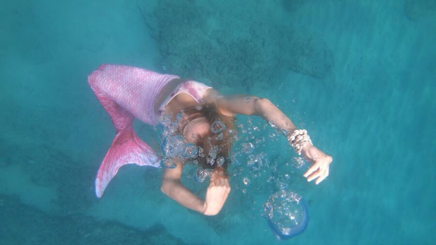 Oahu: Honolulu Mermaid Snorkel Adventure with Videos - Learning Mermaid Tail Use in Shallow Water