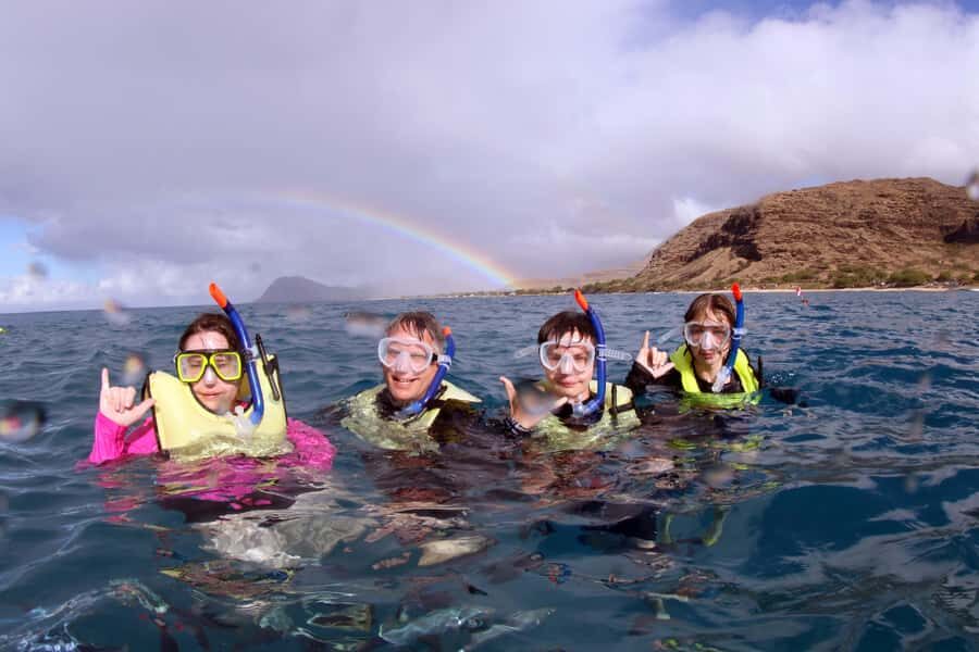 Oahu: Snorkeling & Dolphin Watch Cruise with Hawaiian Buffet - Getting there: pickup from Waikiki to Kapolei