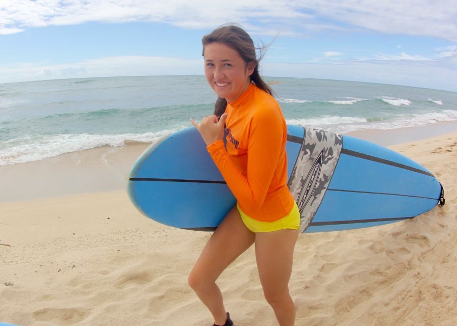 Oahu: Waikiki 2-Hour Semi-Private Surfing Lesson - Choosing your surfboard and gear (rash-guard, leash, fins, booties)