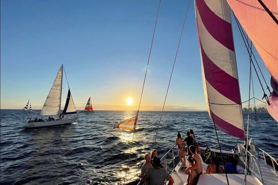 Oahu: Waikiki Sunset Catamaran Sail and Swim - The Diamond Head Stop: Real Scenery Beyond Waikiki Beach Lines