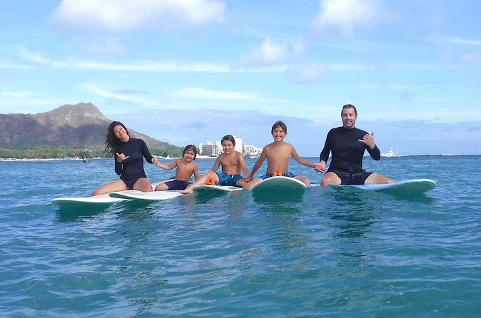 Private Guided Surf Boarding Lesson in Honolulu - Wave time and shoreline watching: bring binoculars