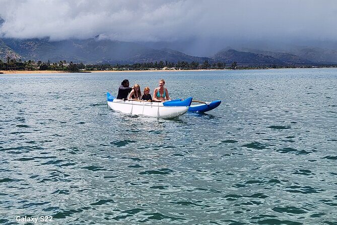 Private North Shore Hawaiian outrigger Canoe and turtle adventure - Route around Haleiwa: from beach park to North Shore waters