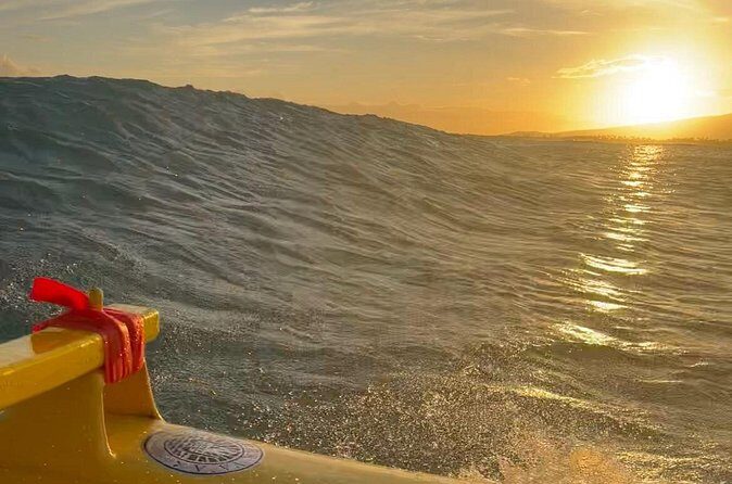 Private Outrigger Canoe Surfing Experience - Coach steering plus your job: paddle timing for wave catching