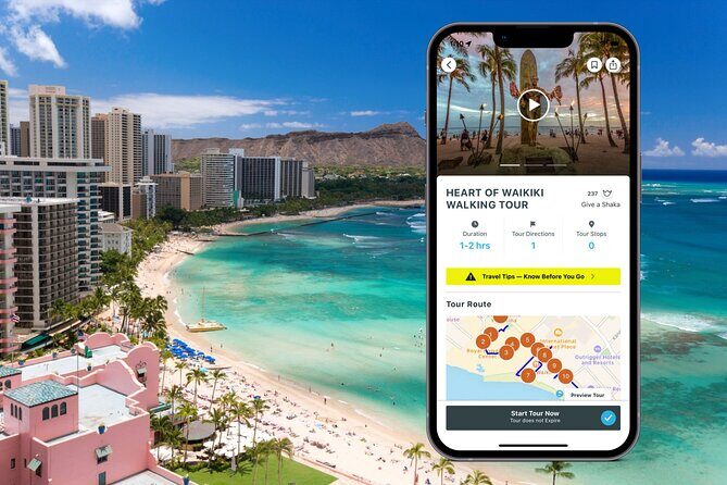 Waikiki Self-Guided Audio Walking Tour - Where to start and where it ends: the Royal Hawaiian Center to Duke statue line